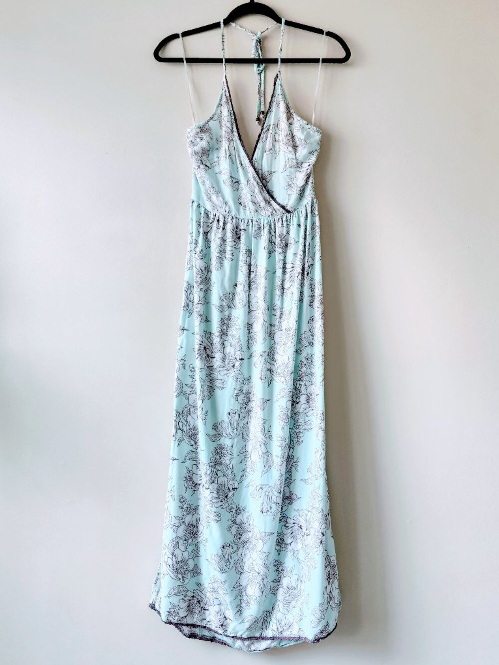 Aquamarine Floral Maxi Dress